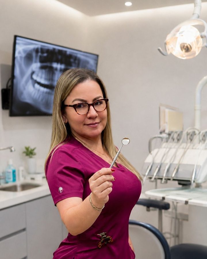 Dra. Liliana Cuellar en su consultorio odontológico en Bogotá